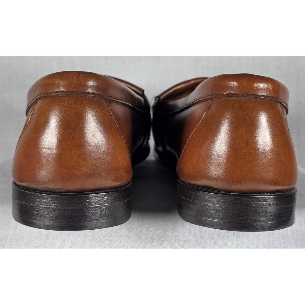 Cole Haan Men's 7 Brown Leather Tassel Kiltie Loafers Made in USA - Picture 11 of 11